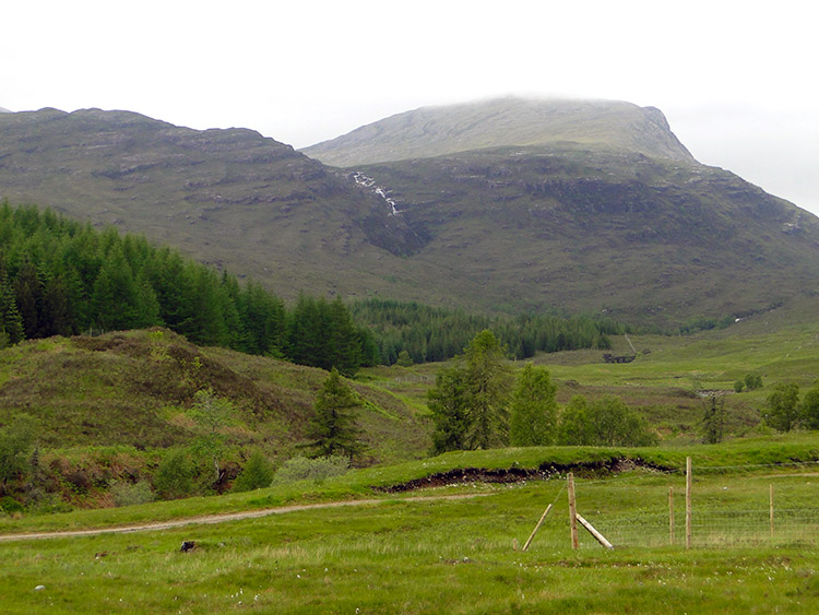 The roadside walk was softened by lovely mountain views