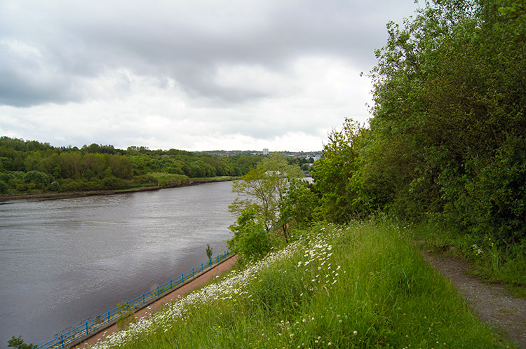 Walking down to the riverside