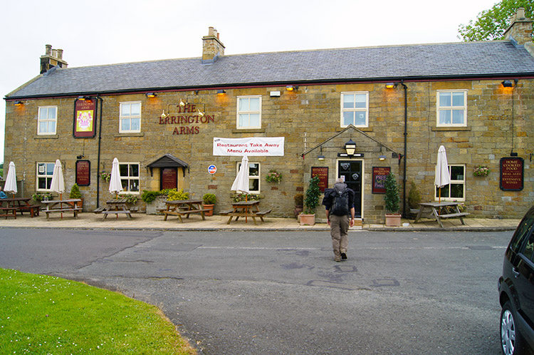 Steve heads for refreshments at the Errington Arms