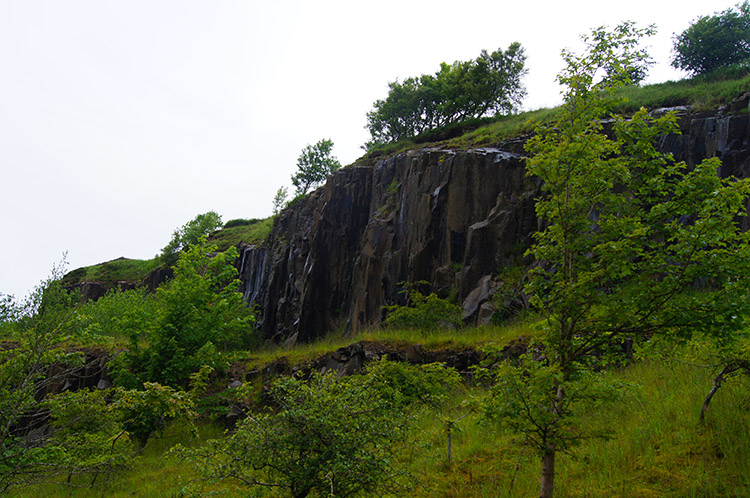 Quarried rock face at Walltown