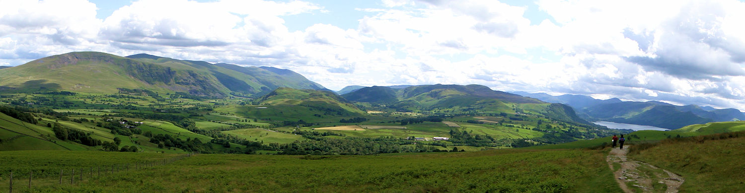 Walking towards Keswick from the north on the Cumbria Way