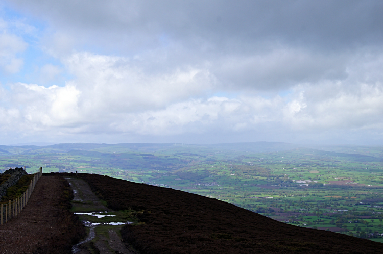 Looking down on the Vale of Clwyd