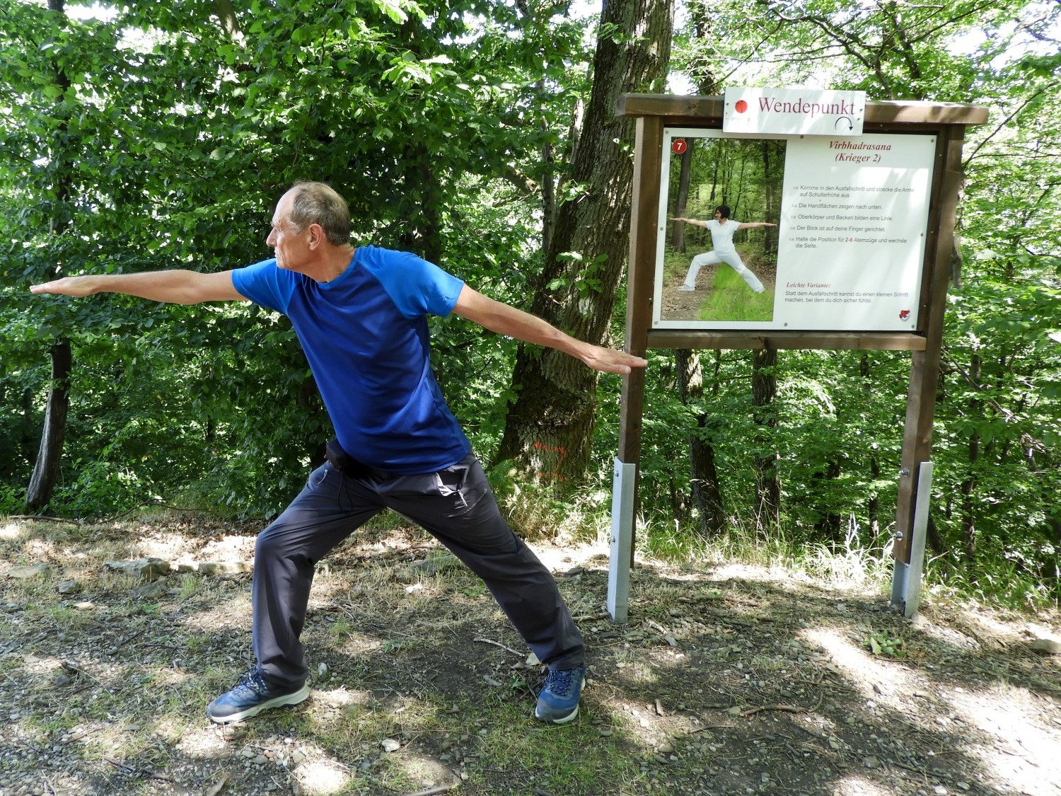 Striking a pose on the Yoga Trail