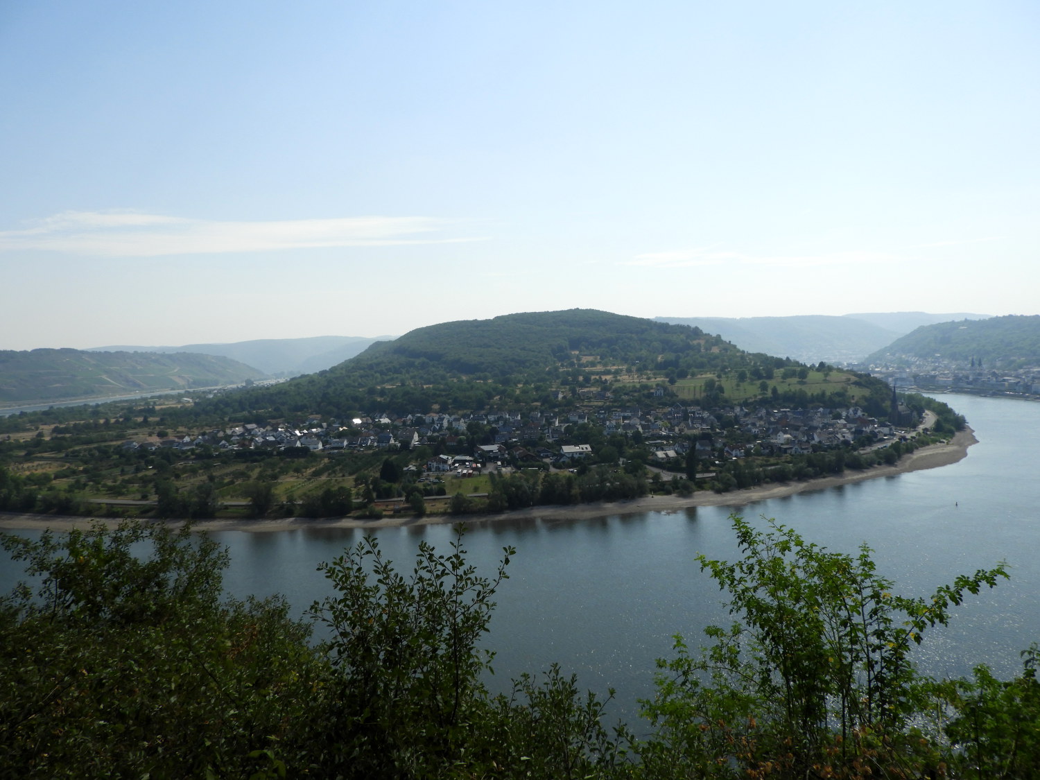 The 180 degree bend of the Rhine at Filsen