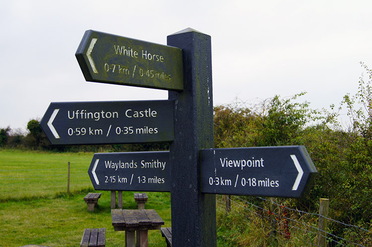Way post of history at Uffington