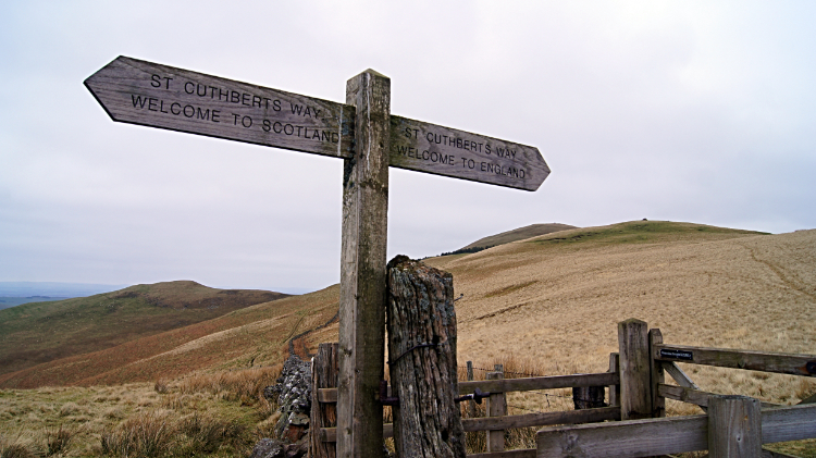 Stepping from Scotland into England