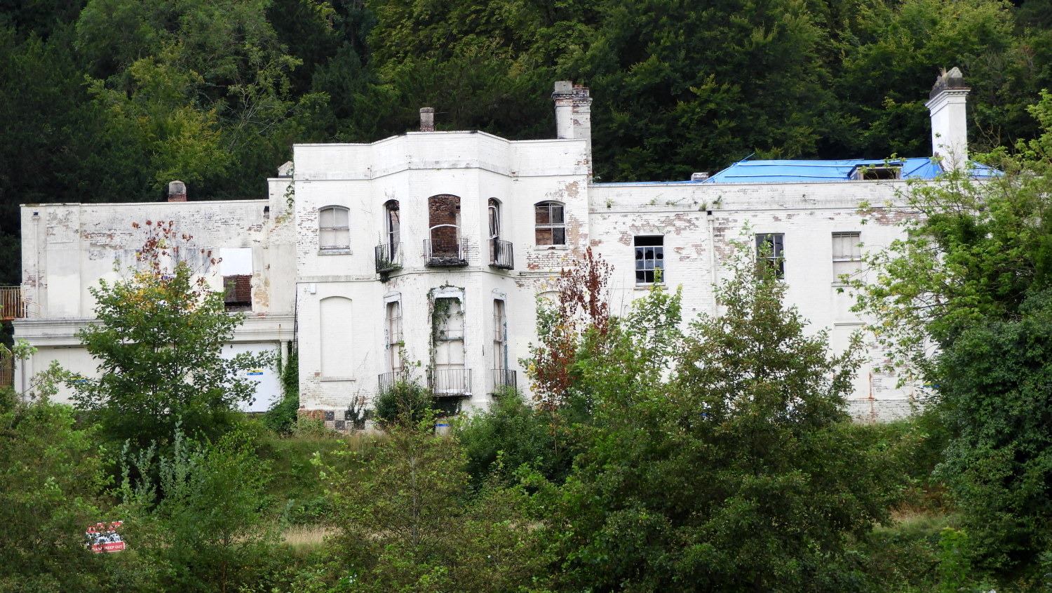 The fire ravaged Grotto House