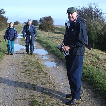 Jim, Di and Peter on Ermine Street