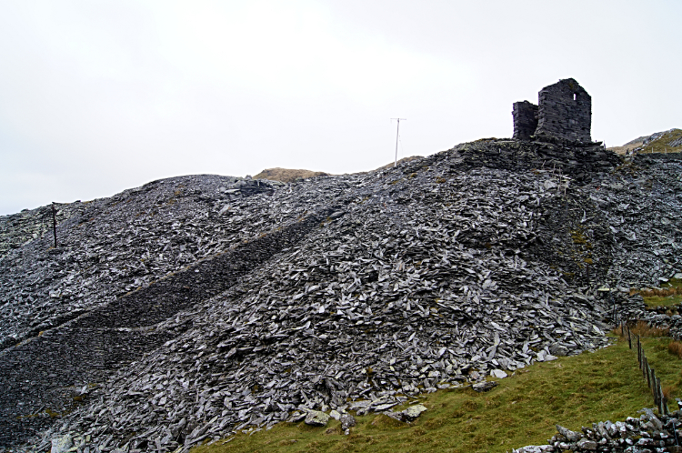 Disused slate quarry at Foel Ddu