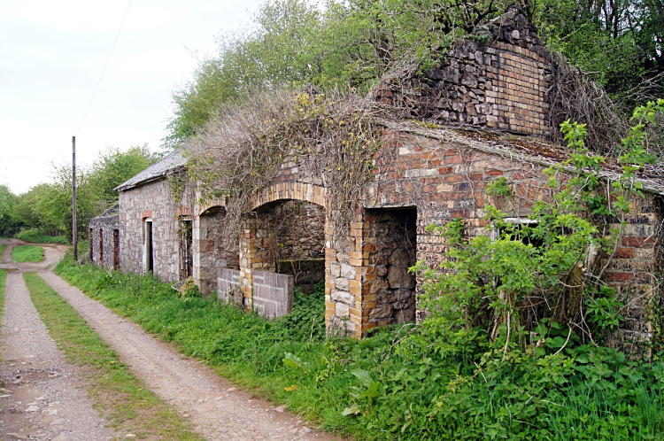 Disused store houses near Bwlch-y-cwm