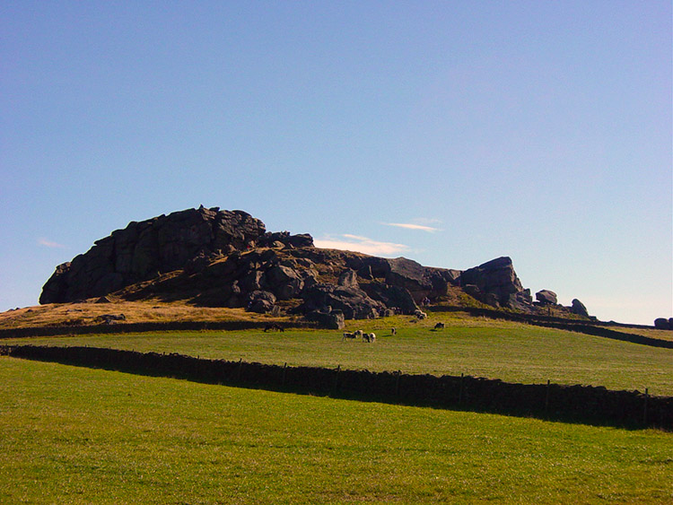 Approaching Almscliff Crag