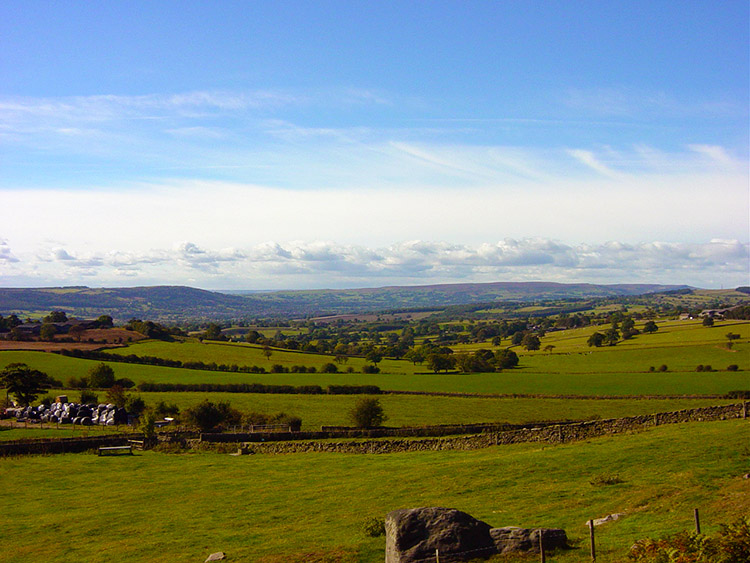 The view to the west from Almscliff Crag