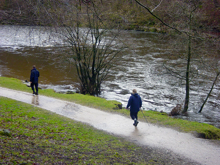 Walking back for a cup of tea