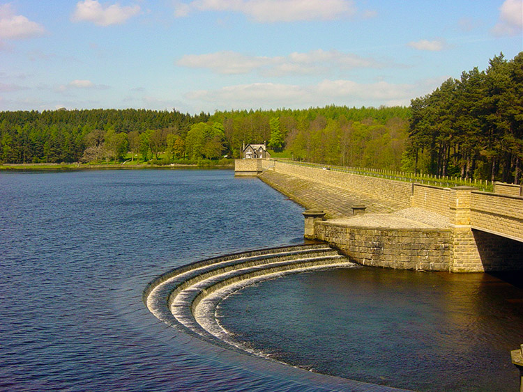 Fewston Reservoir Dam and spillway