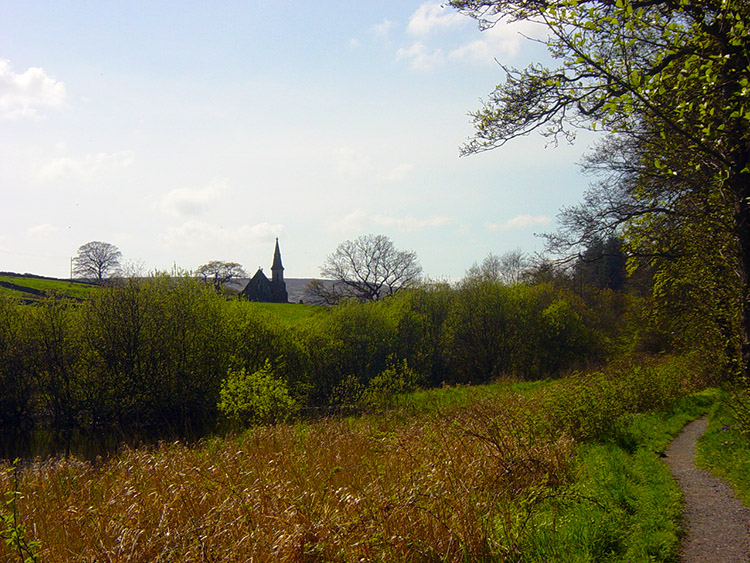 Blubberhouses Church signals the walk is almost complete