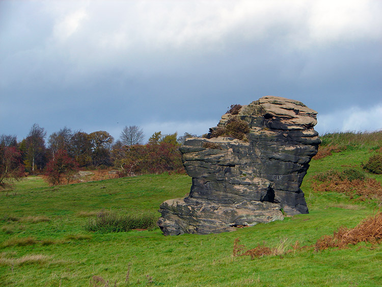 One of the gritstone outcrops near Crimple Beck