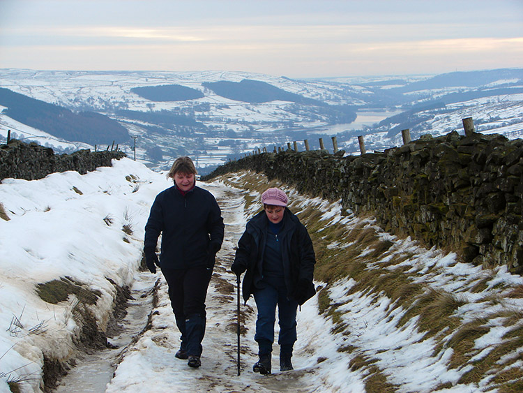 The walk begins by ascending In Moor Lane