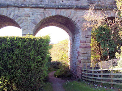 Old stone rail bridge in Spofforth