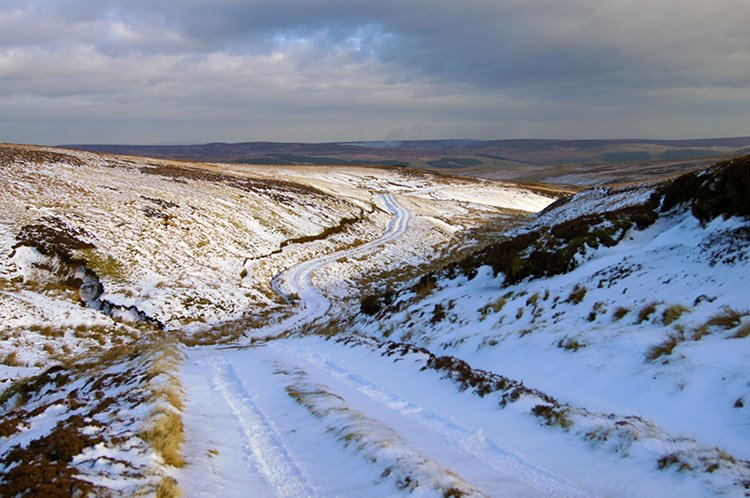 Following the track on Stean Moor