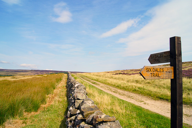 Signpost on the Six Dales Trail