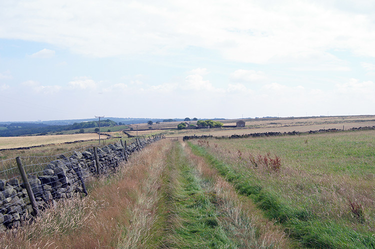 Hay meadows lead to Springhill Farm