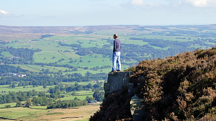 Looking across Wharfedale from Black Hill