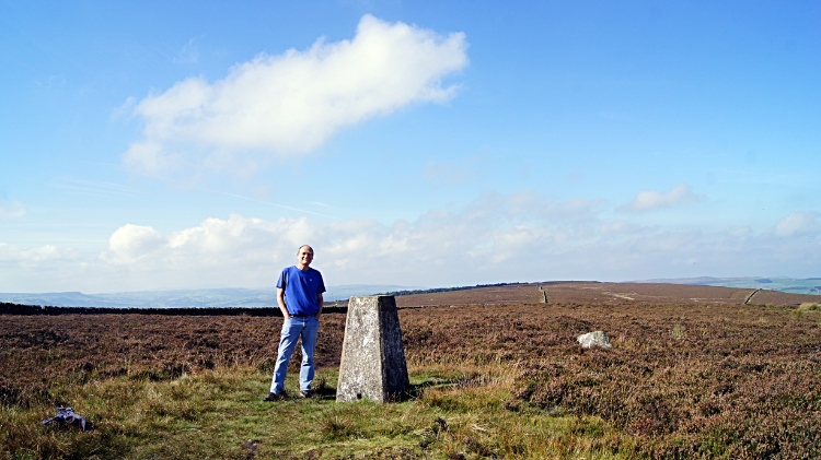 Trig point on Addingham High Moor