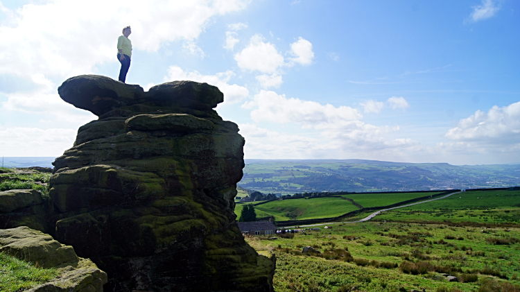 Lil looks out across White Crag Moor