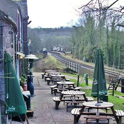 Consall Station in the distance