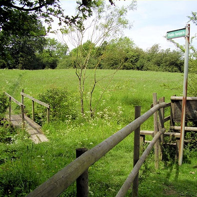 Crossing the infant River Meden