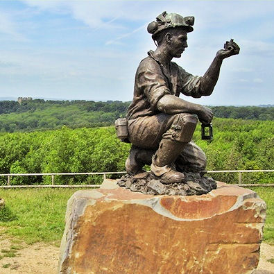 Silverhill a colliery spoil heap now the highest point in Nottinghamshire