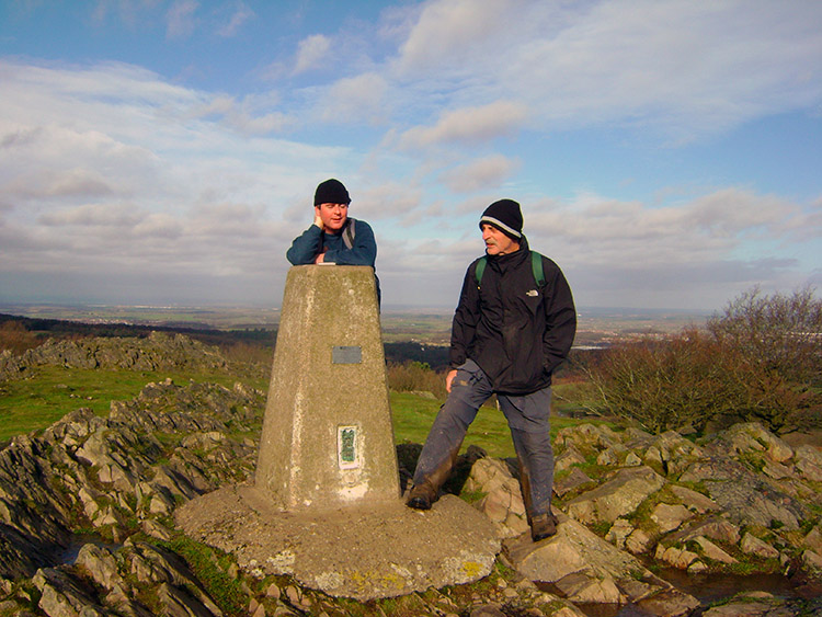 Chris and Steve at Beacon Hill trig point