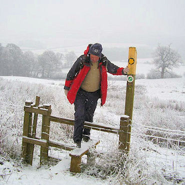Climbing from Harston Wood