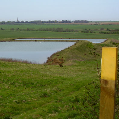 New lakes and Caythorpe church spire