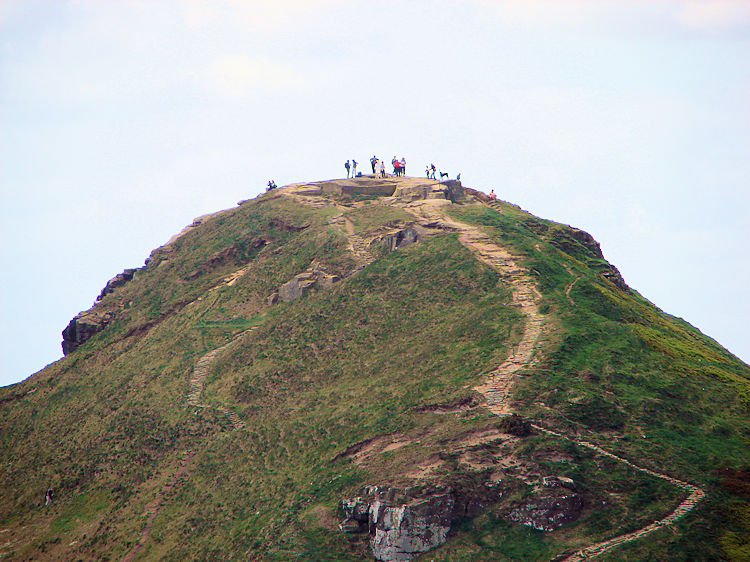 Looking back to the summit