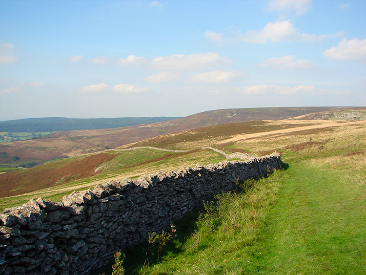 Descending from the moor to Nab Farm