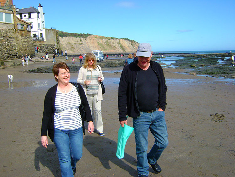 Setting off along the coast from Robin Hood's Bay