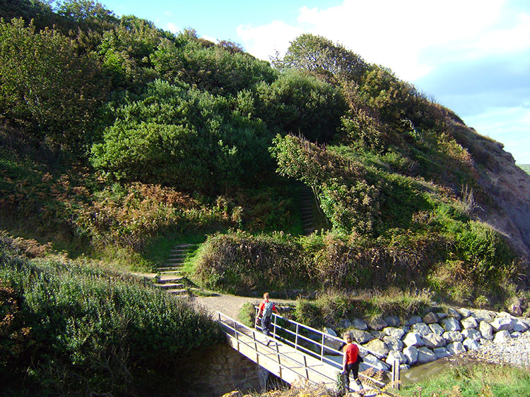 The footbridge over Stoupe Beck