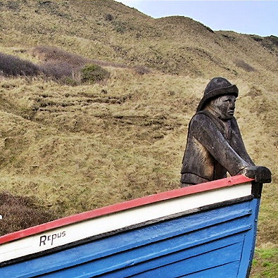 Repus a traditional fishing coble at Skinningrove