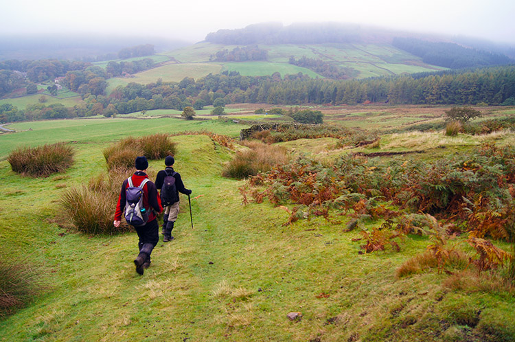 Descending from Rudland Rigg to Bransdale