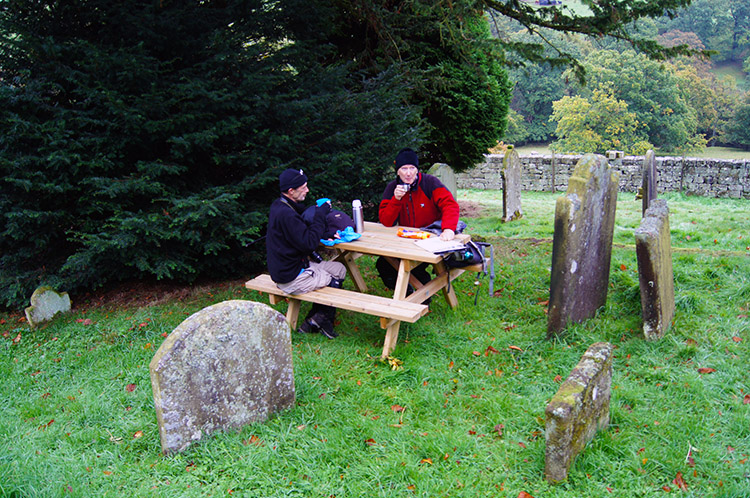 Lunch in the graveyard