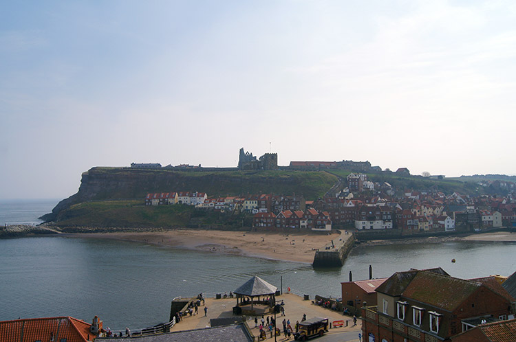 The view across Whitby Harbour from the start