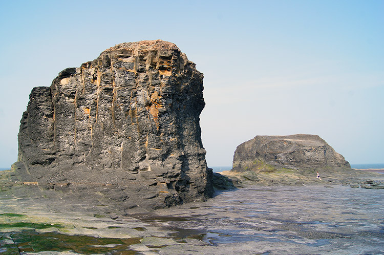 Saltwick Nab is accessible during low tide