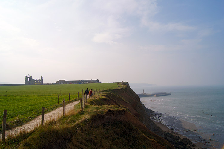 Cleveland Way towards Whitby Abbey