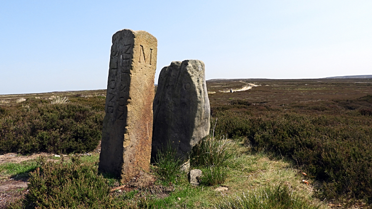 Nelson Stone and boundary stone at Rye Head