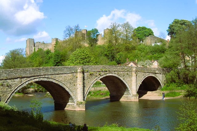 Dinham Bridge spanning the River Teme