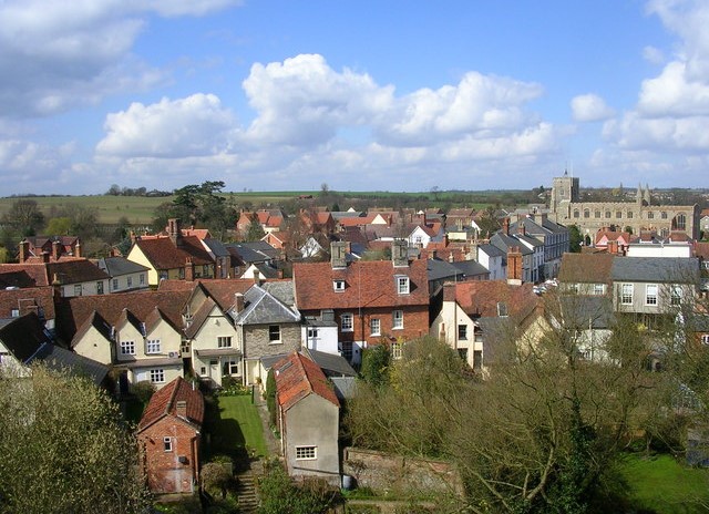 View of Clare from the castle keep