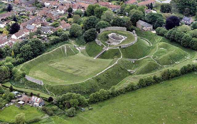 Overhead view of Castle Acre