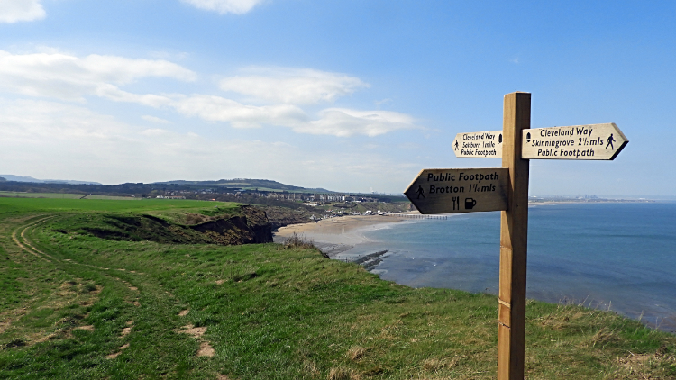 View back to Saltburn from Hunt Cliff