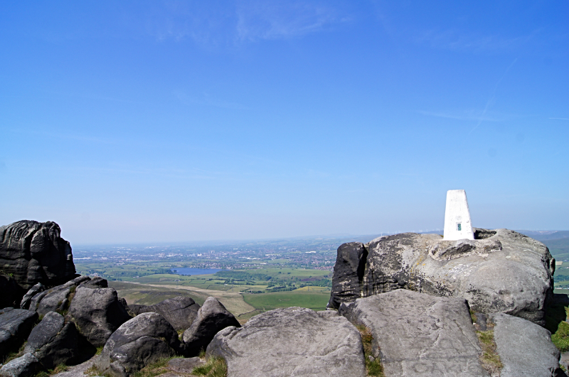 Trig pillar on Blackstone Edge